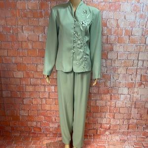 Kari Seafoam Green Mother-of-the-Bride Pantsuit